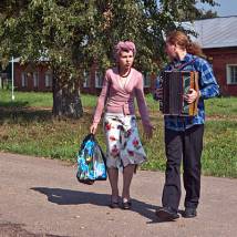 На съемках фильма "Чокнутая"
