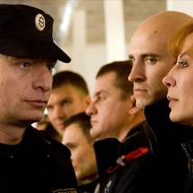 Александр Строев, Дарья Юргенс, Антон Багмет на съемках сериала "Морские дьяволы. Судьбы"