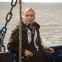 Марина Любакова на съемках сериала "Морские дьяволы. Судьбы"