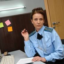 Елена Сафонова на съемках сериала "А счастье где-то рядом"
