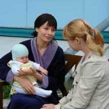 Ирина Лачина на съемках сериала "А счастье где-то рядом"