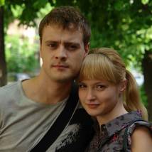 Юрий Мосейчук и Татьяна Полосина на съемках сериала "А счастье где-то рядом"