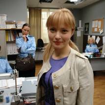 Татьяна Полосина на съемках сериала "А счастье где-то рядом"