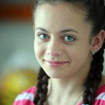 Евгения Туркова на съемках сериала "Пилот международных авиалиний"