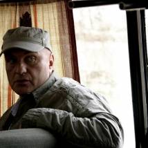 Александр Балуев на съемках фильма "Если небо молчит"