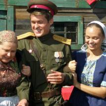 Валентин Касьян на съемках сериала "Вчера закончилась война"