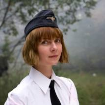 Екатерина Федулова на съемках фильма "Операция "Горгона"