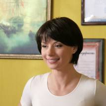 Ирина Лачина на съемках сериала "Охраняемые лица"