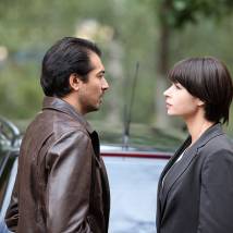 Фархад Махмудов и Ирина Лачина на съемках сериала "Охраняемые лица"