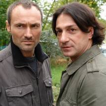 Дмитрий Ульянов и Эвклид Кюрдзидис на съемках сериала "Зверобой 3"