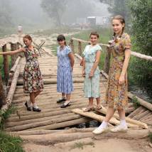 На съемках фильма "Голубка"