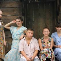 На съемках фильма "Голубка"