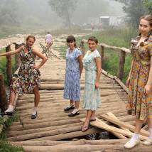 На съемках фильма "Голубка"