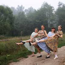 На съемках фильма "Голубка"