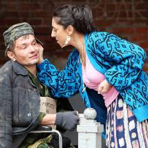 На съемках фильма "Бежать"