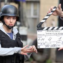 Марина Вайнбранд на съемках сериала "Амазонки"