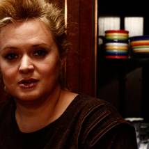 Анна Михалкова на съемках фильма "Мой папа Барышников"