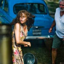 Оксана Фандера на съемках фильма "Долина роз"
