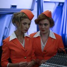 Светлана Иванова и Екатерина Дубакина на съемках сериала "Немного не в себе"