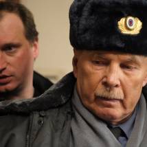 Владимир Гостюхин и Михаил Кабанов на съемках сериала "Участковый"