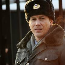 Александр Бухаров на съемках сериала "Участковый"