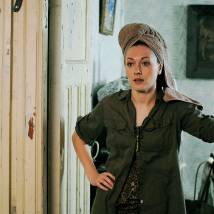 Ольга Красько на съемках сериала "Участковый"