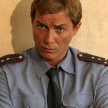 Александр Бухаров на съемках сериала "Участковый"
