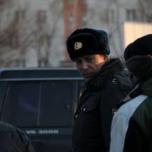 Александр Бухаров на съемках сериала "Участковый"