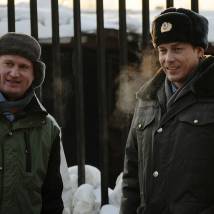 Александр Бухаров на съемках сериала "Участковый"