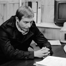 Александр Бухаров на съемках сериала "Участковый"
