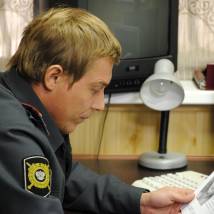 Александр Бухаров на съемках сериала "Участковый"