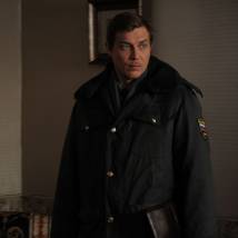 Александр Бухаров на съемках сериала "Участковый"