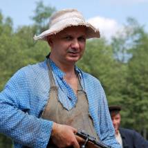Сергей Климков на съемках фильма "Жизнь и приключения Мишки Япончика"