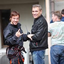 Алексей Чадов на съемках фильма "Slove. Прямо в сердце"