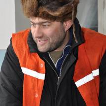 Михаил Пореченков на съемках фильма "Назад - к счастью, или Кто найдет Синюю птицу..."