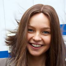 Елена Шилова на съемках сериала "Пончик Люся"