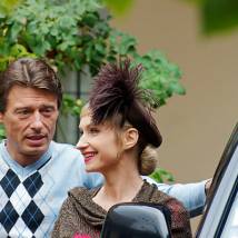 Анатолий Лобоцкий и Ольга Прокофьева на съемках сериала "Пончик Люся"