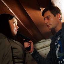 Артем Григорьев на съемках сериала "Пончик Люся"
