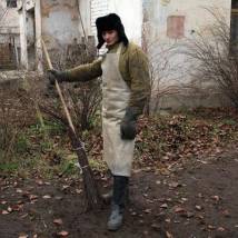 На съемках фильма "Черные волки"