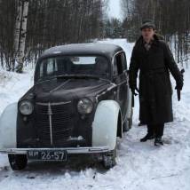 На съемках фильма "Черные волки"