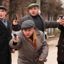 На съемках фильма "Черные волки"