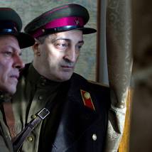 Игорь Скляр и Кирилл Козаков на съемках фильма "Кедр" пронзает небо"