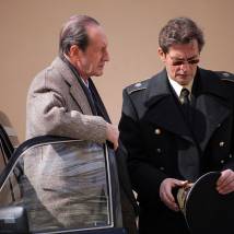 Александр Рапопорт и Александр Домогаров на съемках фильма "Чужое лицо"