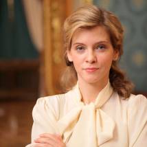 Дана Агишева на съемках фильма "Чужое лицо"