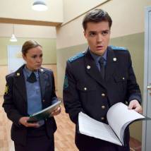 Игорь Стам и Анна Липко на съемках сериала "Пятницкий"