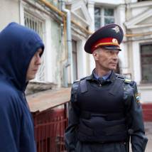 Георгий Тополага на съемках сериала "Пятницкий"