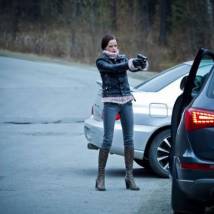 Василина Маковцева на съемках сериала "Важняк. Игра навылет"