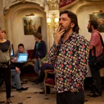 Сергей Шнуров на съемках фильма "Пока ночь не разлучит"