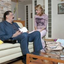 Дмитрий Назаров и Ольга Бобкова на съемках сериала "Братаны 3"