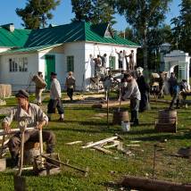 На съемках фильма "Страсти по Чапаю"